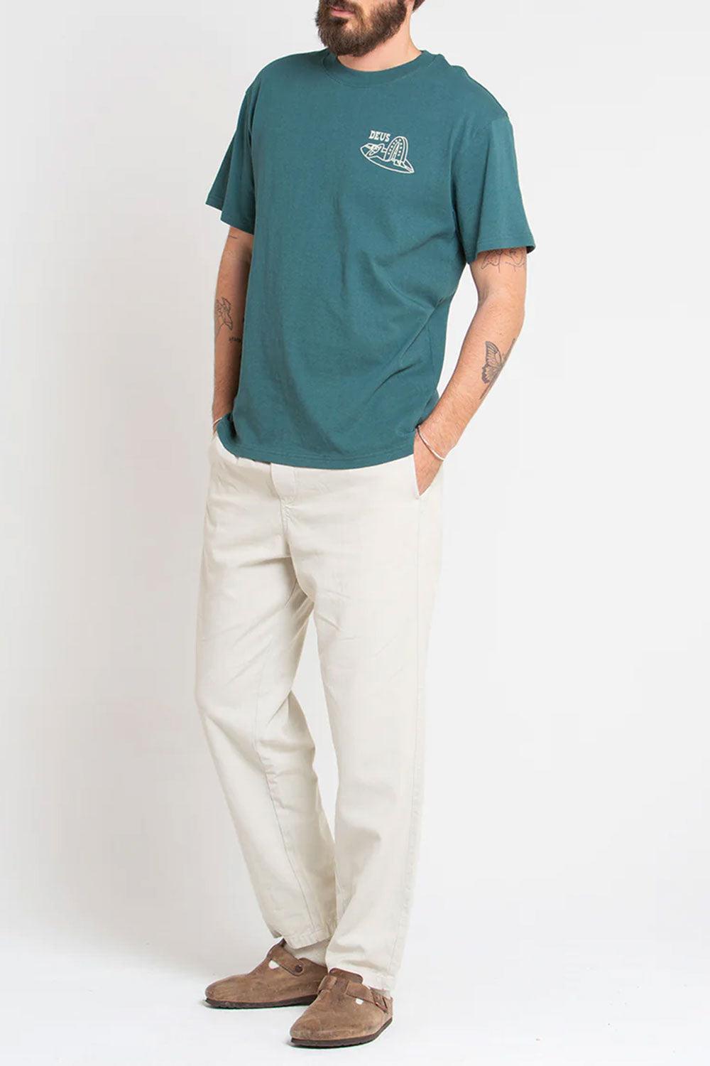 Deus-Layback Tee Jasper Green-T-Shirts-1-fleurdirect.live