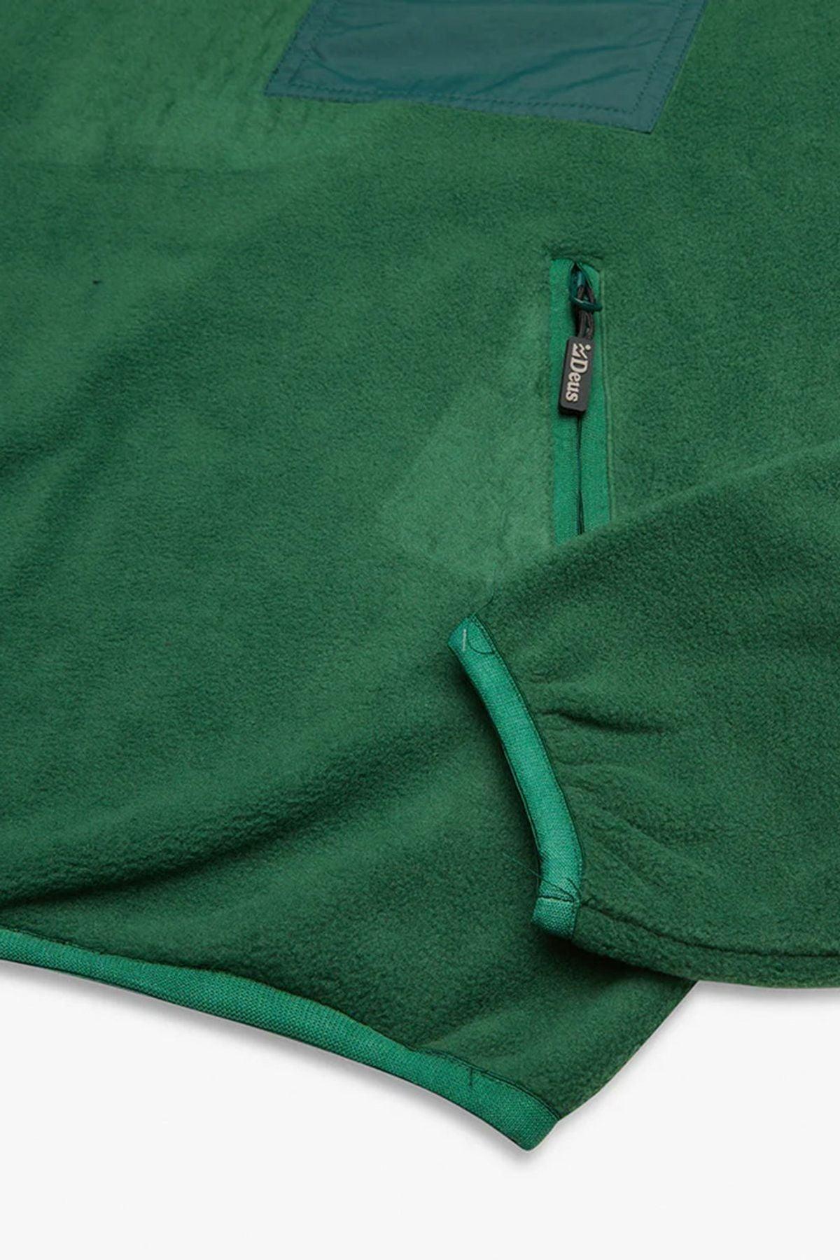 Deus-Munster Zip Polar Fleece Trek Green-Sweatshirts & Hoodies-8-fleurdirect.live