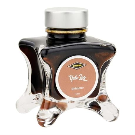 Diamine-Diamine Inkvent Green Edition Shimmer Collection şişe Mürekkep 50ml Yule Log-Mürekkep-1-fleurdirect.live