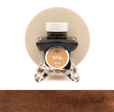 Diamine-Diamine Inkvent Green Edition Shimmer Collection şişe Mürekkep 50ml Yule Log-Mürekkep-3-fleurdirect.live