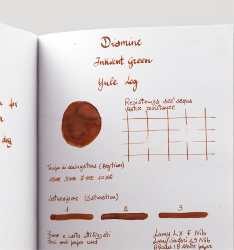Diamine-Diamine Inkvent Green Edition Shimmer Collection şişe Mürekkep 50ml Yule Log-Mürekkep-4-fleurdirect.live