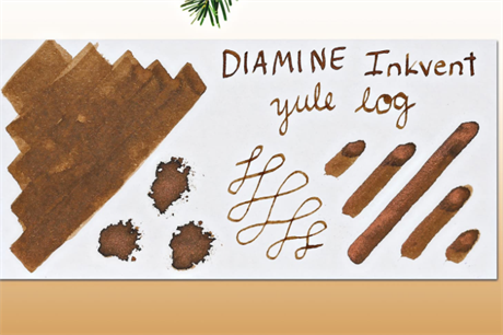 Diamine-Diamine Inkvent Green Edition Shimmer Collection şişe Mürekkep 50ml Yule Log-Mürekkep-6-fleurdirect.live