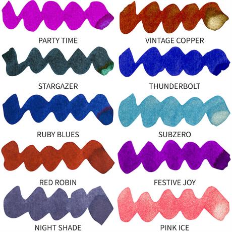 Diamine-Diamine Inkvent Red Shimmer&Sheen All The Best 2022-Mürekkep-5-fleurdirect.live