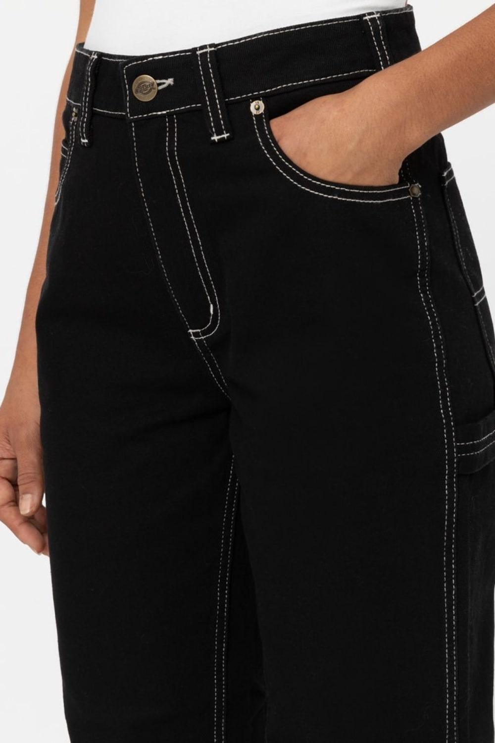 Dickies-Ellendale Denim Rinsed Black-Kot Pantolon-2-fleurdirect.live
