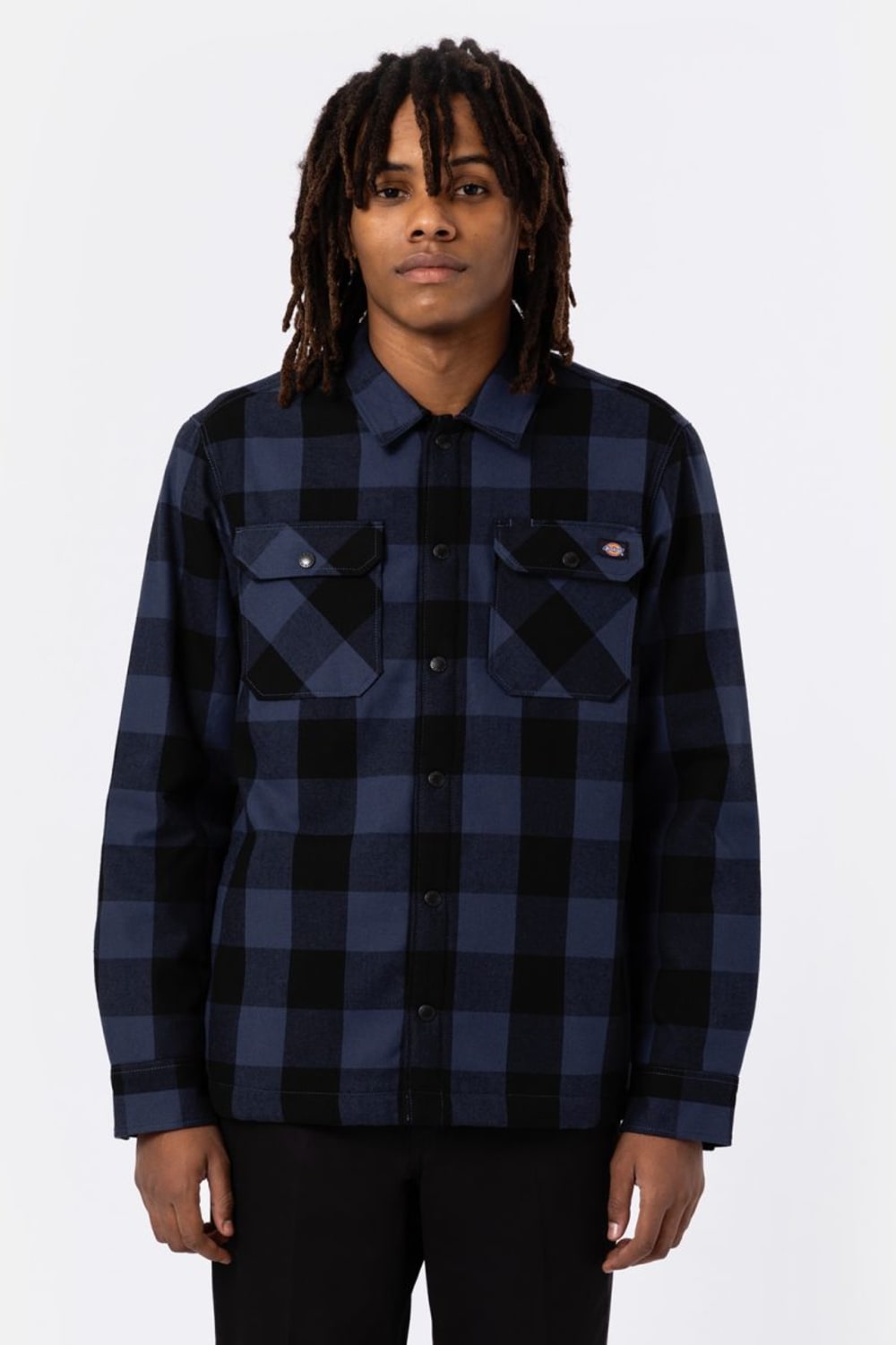 Dickies-Lined Sacramento Navy Blue-Gömlek-1-fleurdirect.live