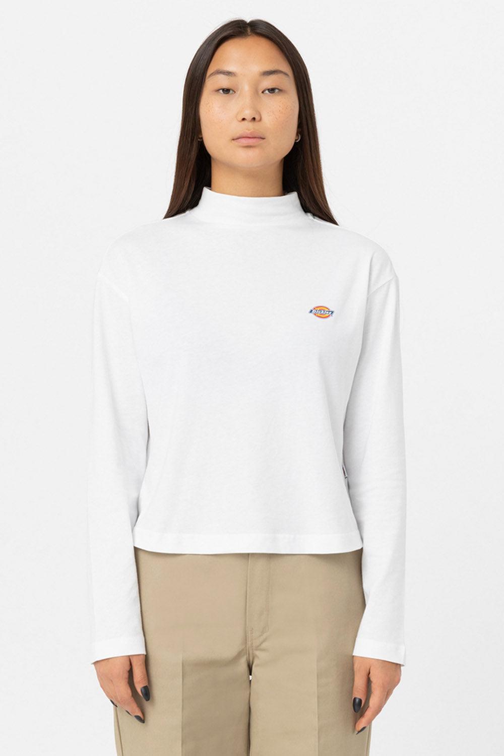 Dickies-Mapleton High Neck LS White-T-Shirts-1-fleurdirect.live
