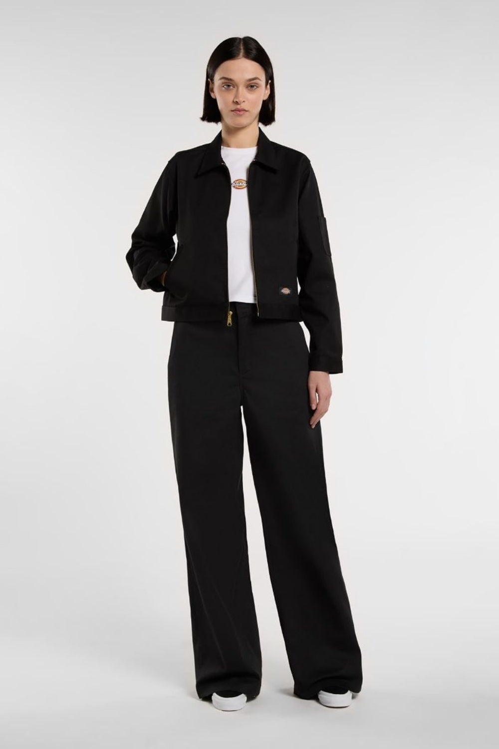 Dickies-Unlined Cropped Eisenhower Jacket Black-Ceket-3-fleurdirect.live