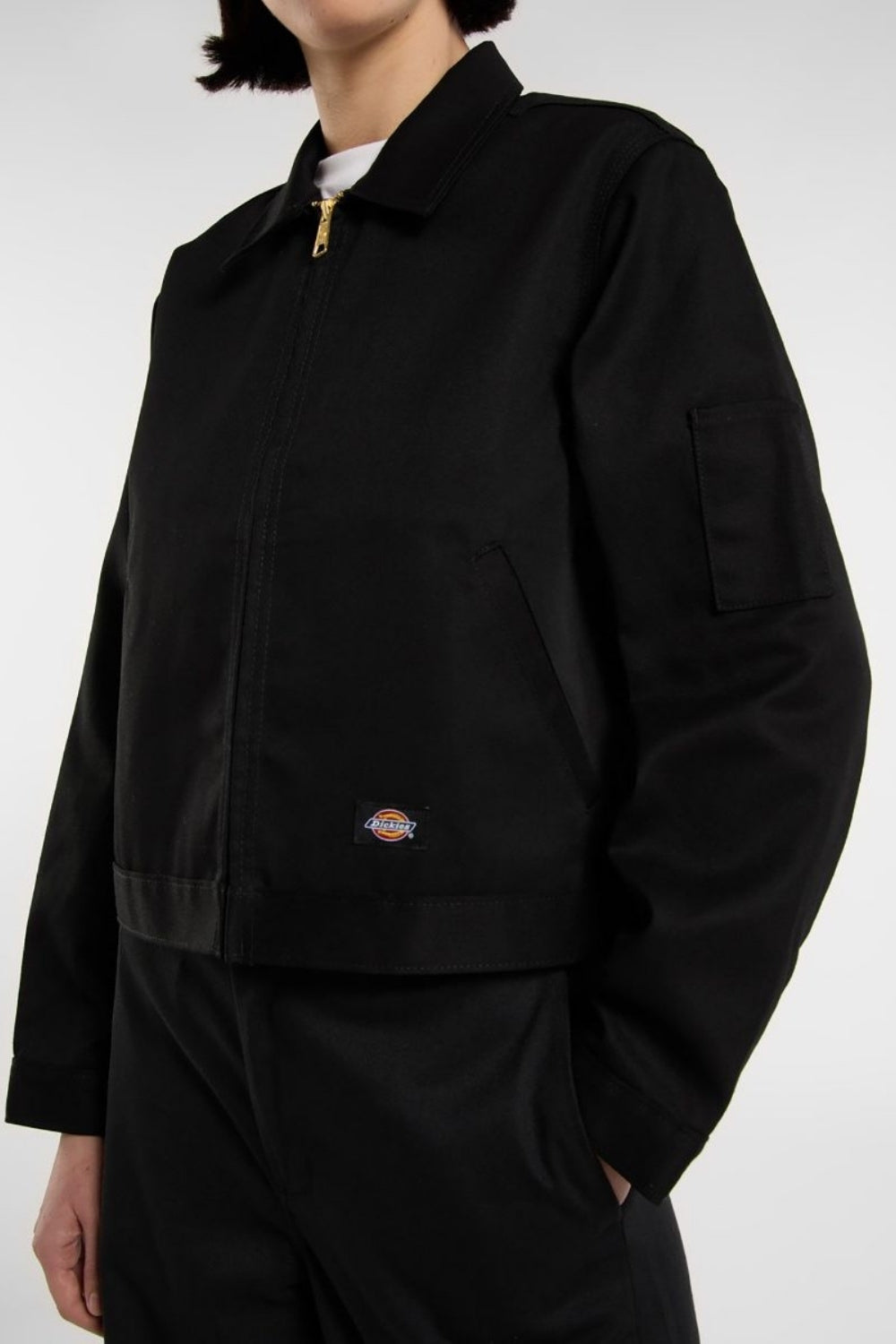 Dickies-Unlined Cropped Eisenhower Jacket Black-Ceket-4-fleurdirect.live