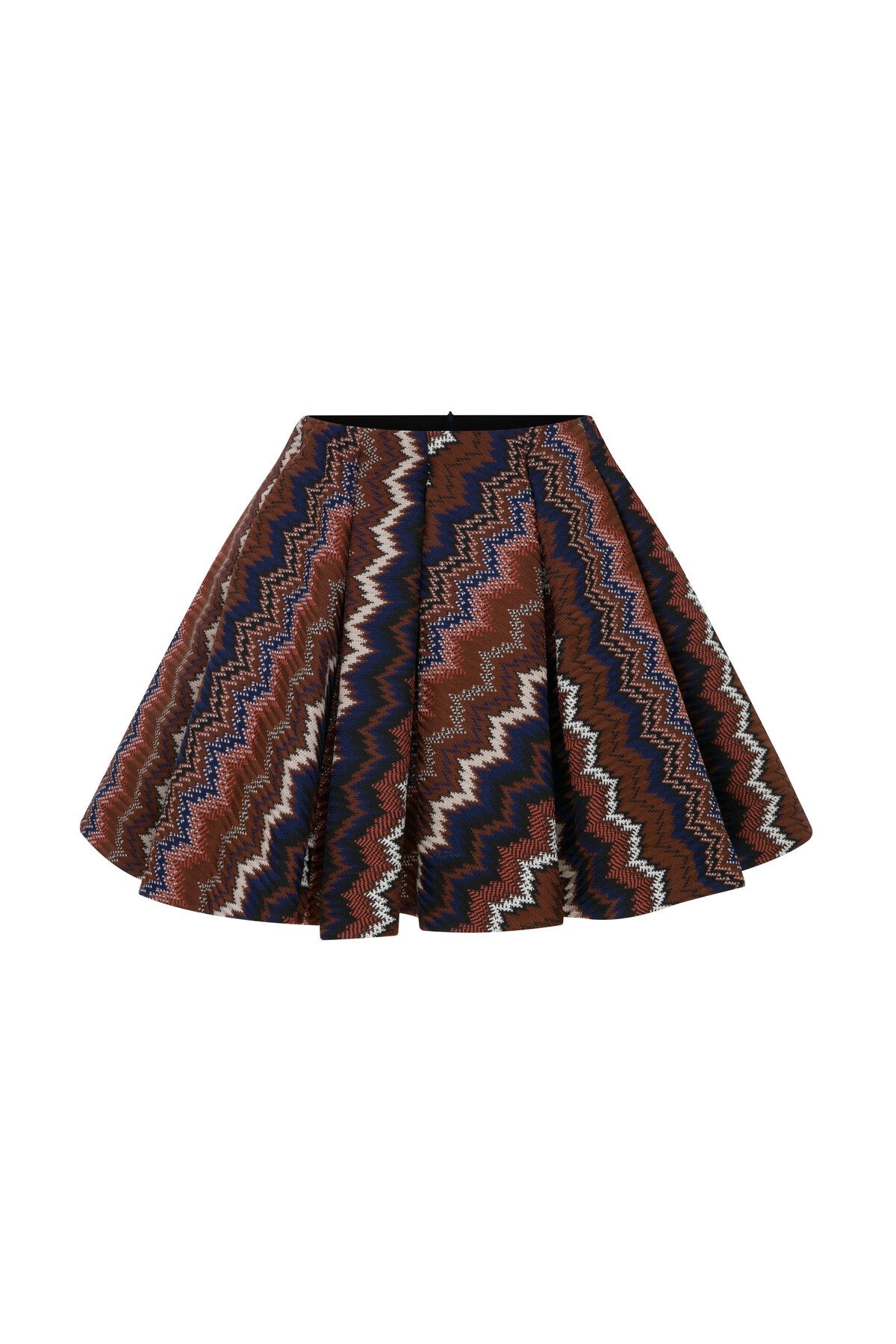 Zigzag Biker Jacket & Flared Skirt Set
