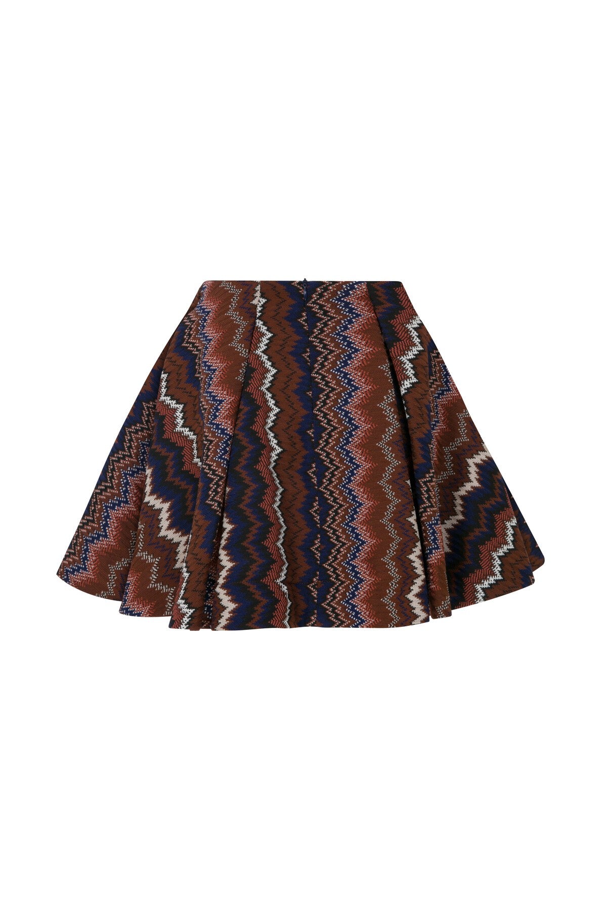 Zigzag Biker Jacket & Flared Skirt Set