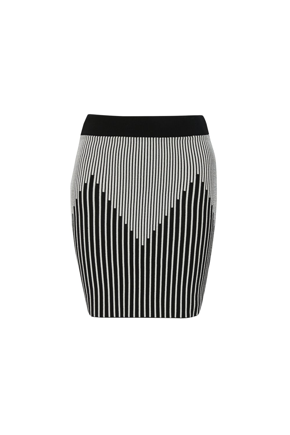 Direct Message-Georgia Knitted Skirt - Black & White-Etek-1-fleurdirect.live