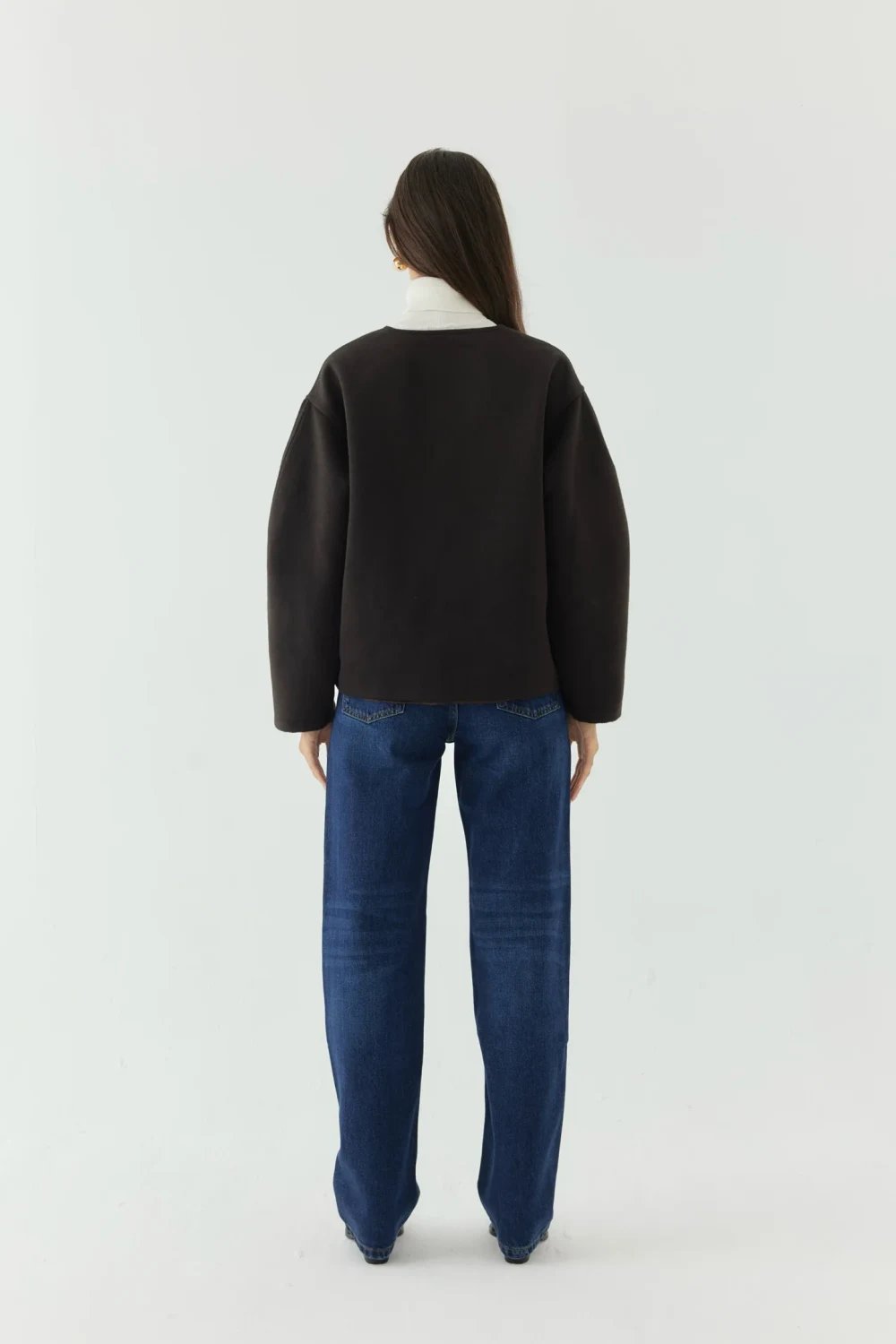Disq London-Wool Blend Jacket With Scarf-Ceket-4-fleurdirect.live