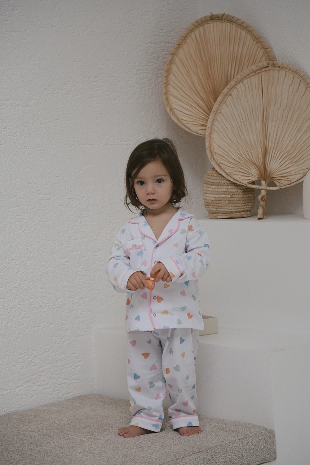 DoDo'S Baby-Renkli̇ Kalpler Desenli̇ Alt - Üst Pi̇jama Takımı - Kız Çocuk-İç Giyim & Pijama-1-fleurdirect.live