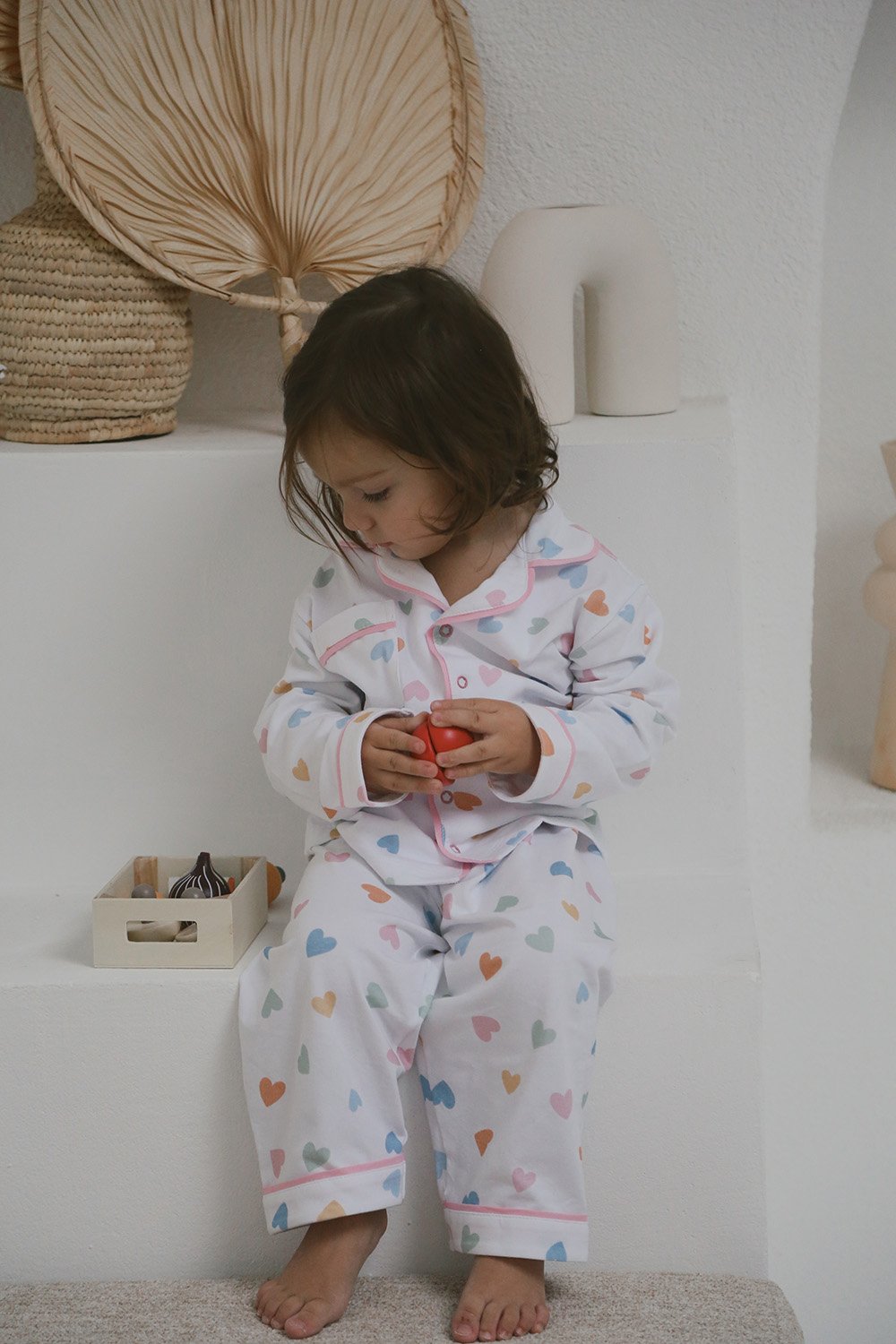 DoDo'S Baby-Renkli̇ Kalpler Desenli̇ Alt - Üst Pi̇jama Takımı - Kız Çocuk-İç Giyim & Pijama-3-fleurdirect.live
