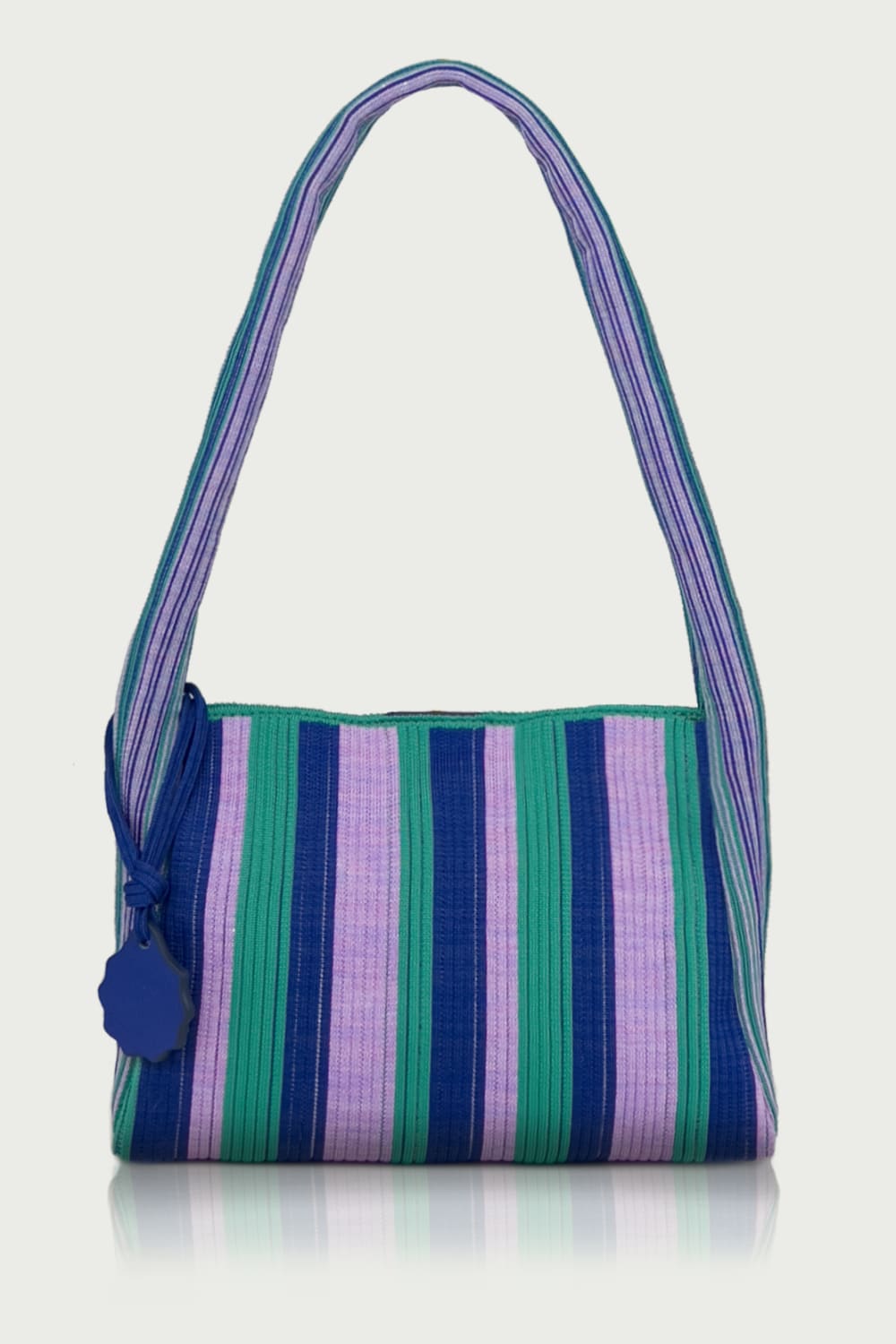 D’ylla Atelier-Freya Green Striped Midi-Omuz Çantası-1-fleurdirect.live
