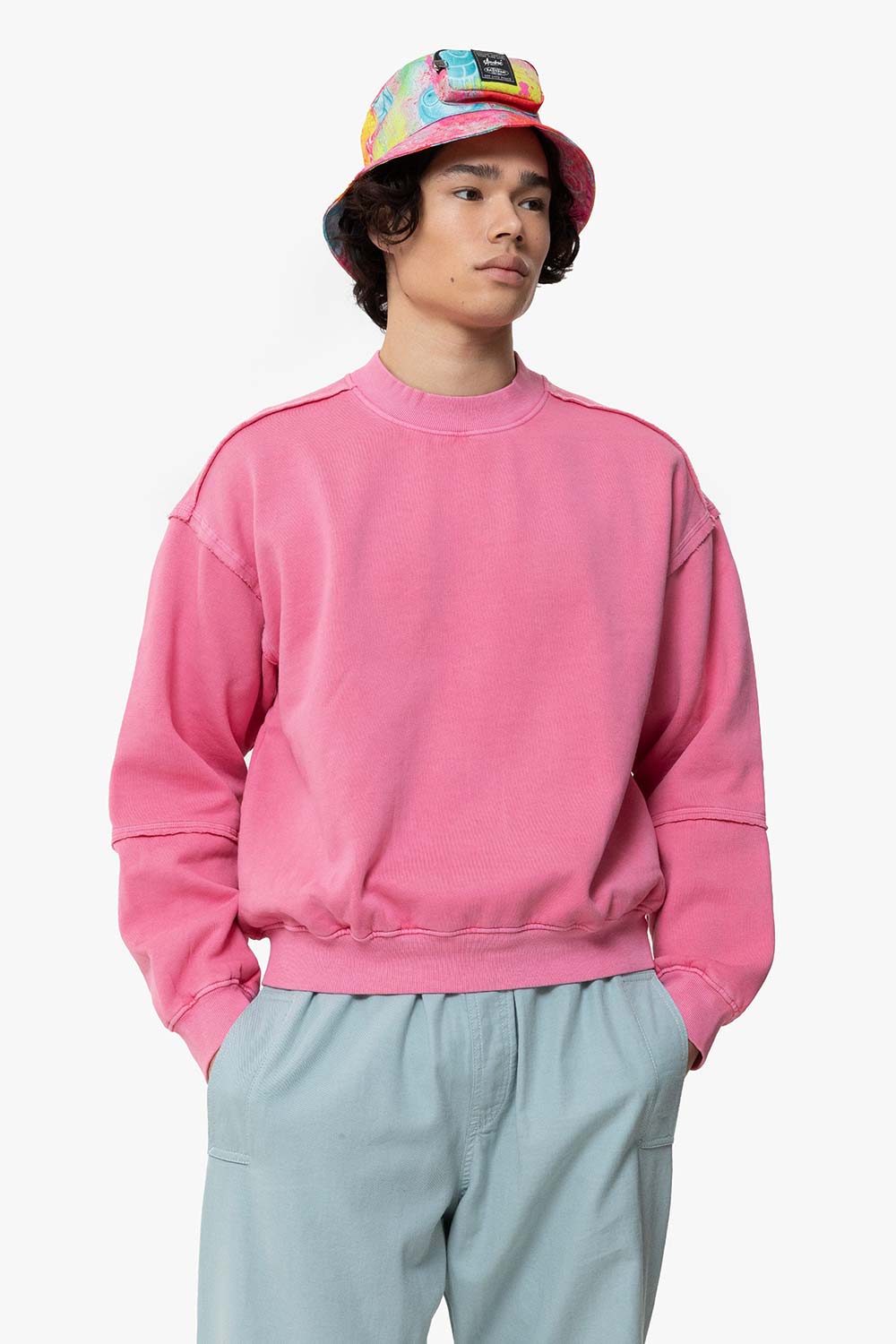 Eastpak-Andre x Eastpak Bukhat Fluo Clouds-Bucket Hat-3-fleurdirect.live