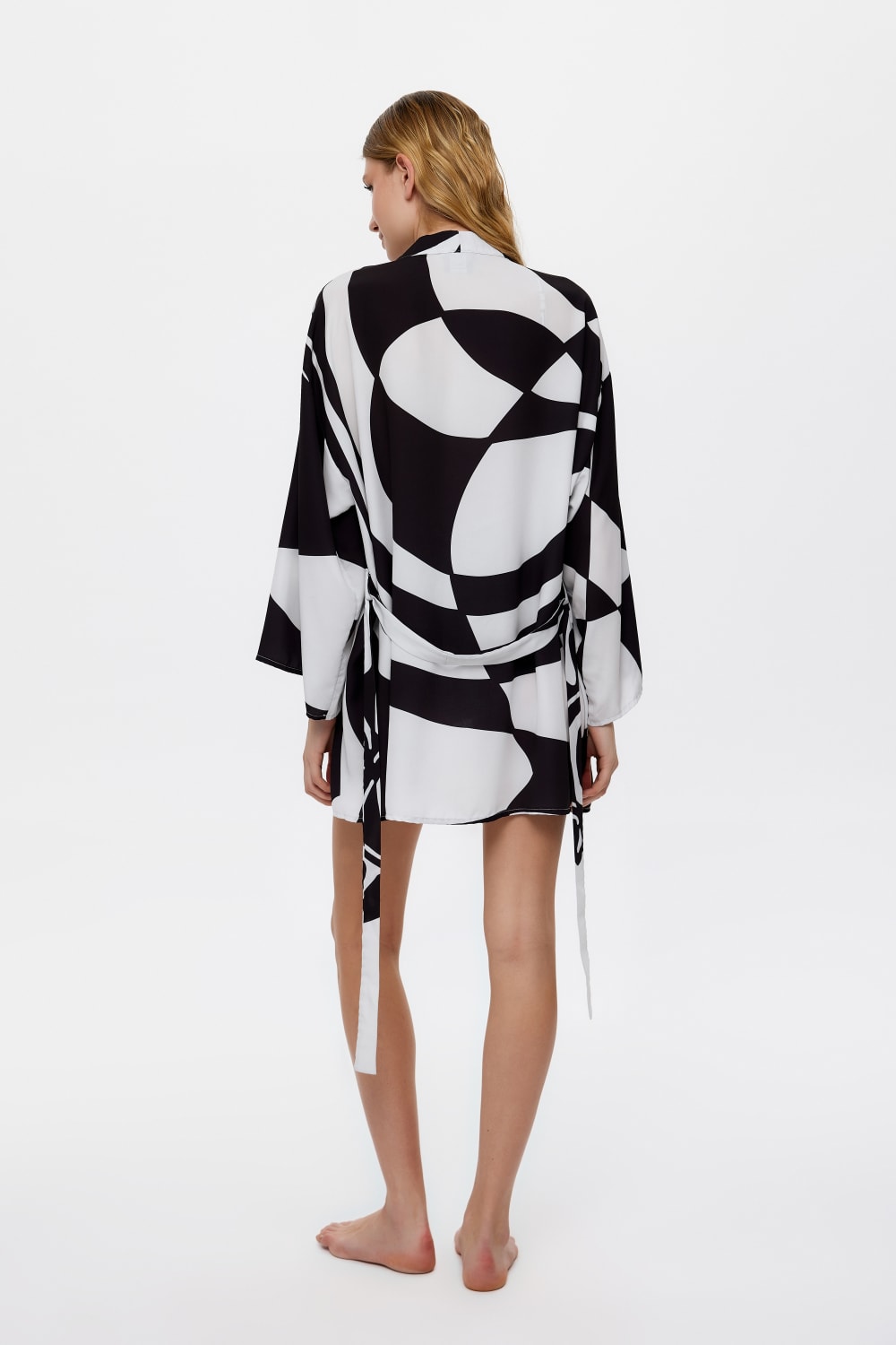 Eliphe-Loop Siyah Mini Kimono-Kimono-3-fleurdirect.live