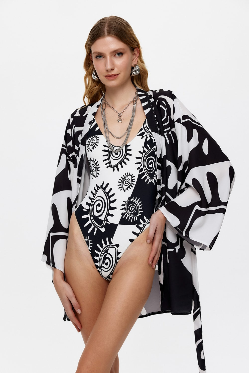 Eliphe-Rax Siyah Mini Kimono-Kimono-2-fleurdirect.live