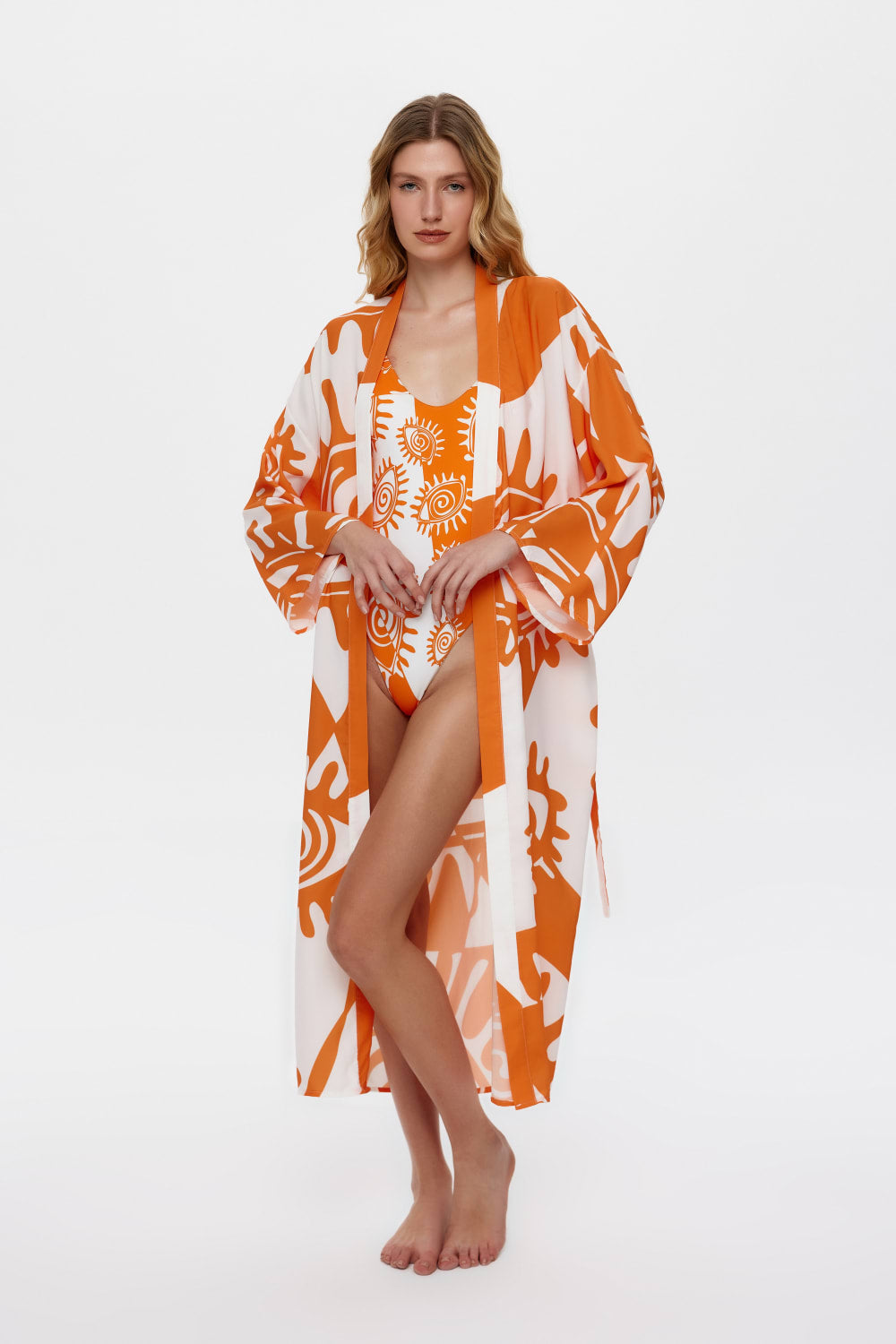 Eliphe-Rax Turuncu Maxi Kimono-Kimono-1-fleurdirect.live