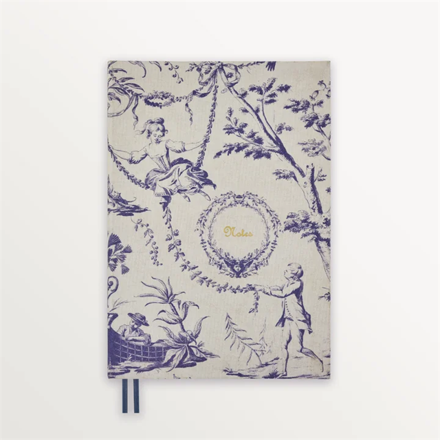 Episode-Episode Toile De Jouy La Balancoire A5 Flex Linen Notebook-DEFTER-1-fleurdirect.live