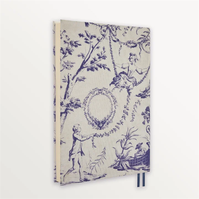 Episode-Episode Toile De Jouy La Balancoire A5 Flex Linen Notebook-DEFTER-3-fleurdirect.live