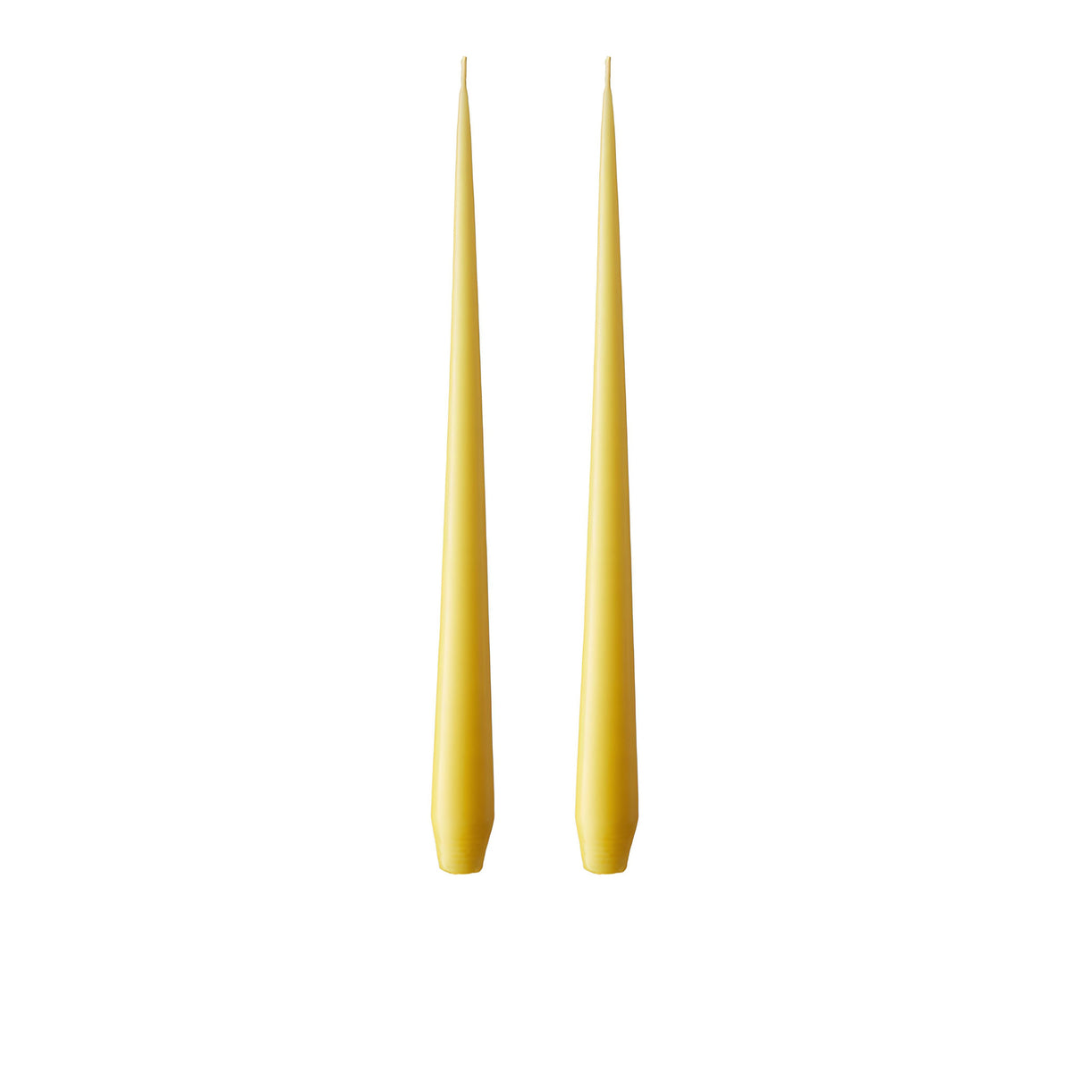 Ester&Erik-Limon Sarısı Kokusuz 2'li Konik Mum 32 Cm-Mum-1-fleurdirect.live