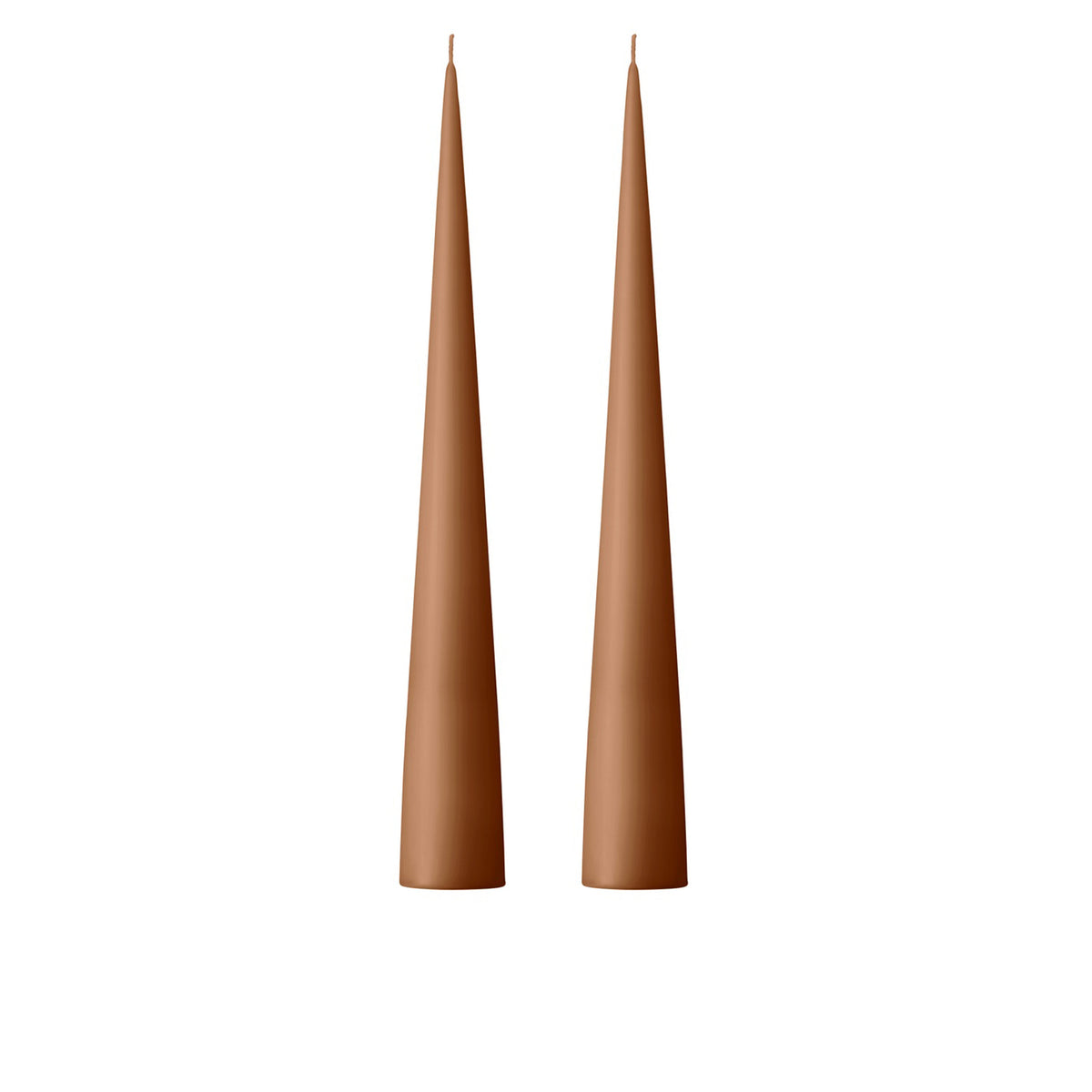 Ester&Erik-Raw Toffee Kokusuz 2'li Kalın Konik Mum 37 Cm-Mum-1-fleurdirect.live