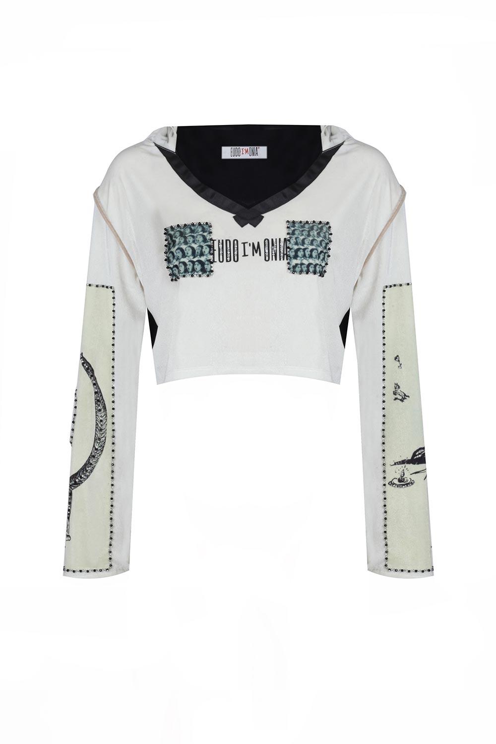 Eudoimonia-Capitalism Velvet Hoodie V-neck-Sweatshirts & Hoodies-4-fleurdirect.live
