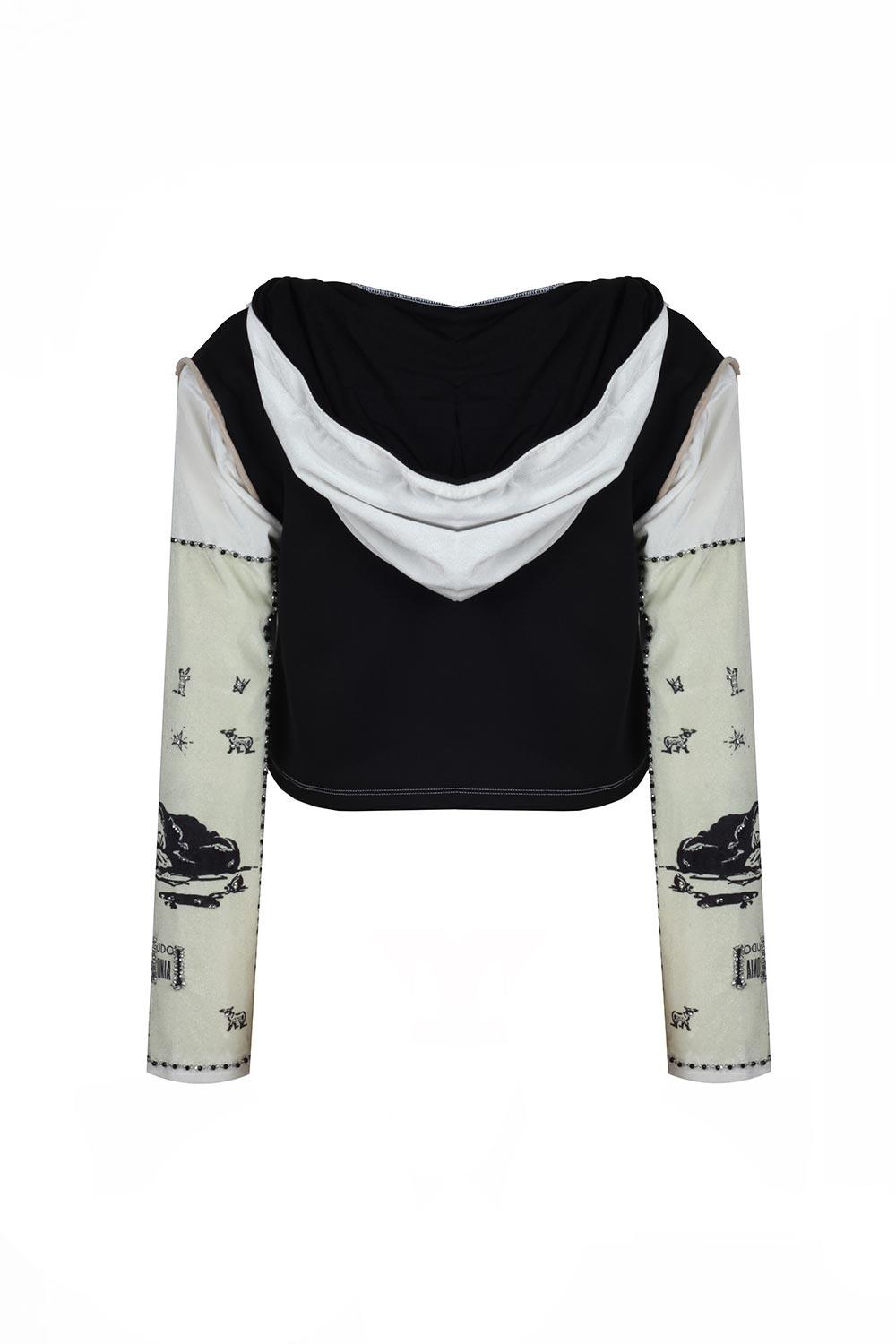 Eudoimonia-Capitalism Velvet Hoodie V-neck-Sweatshirts & Hoodies-7-fleurdirect.live
