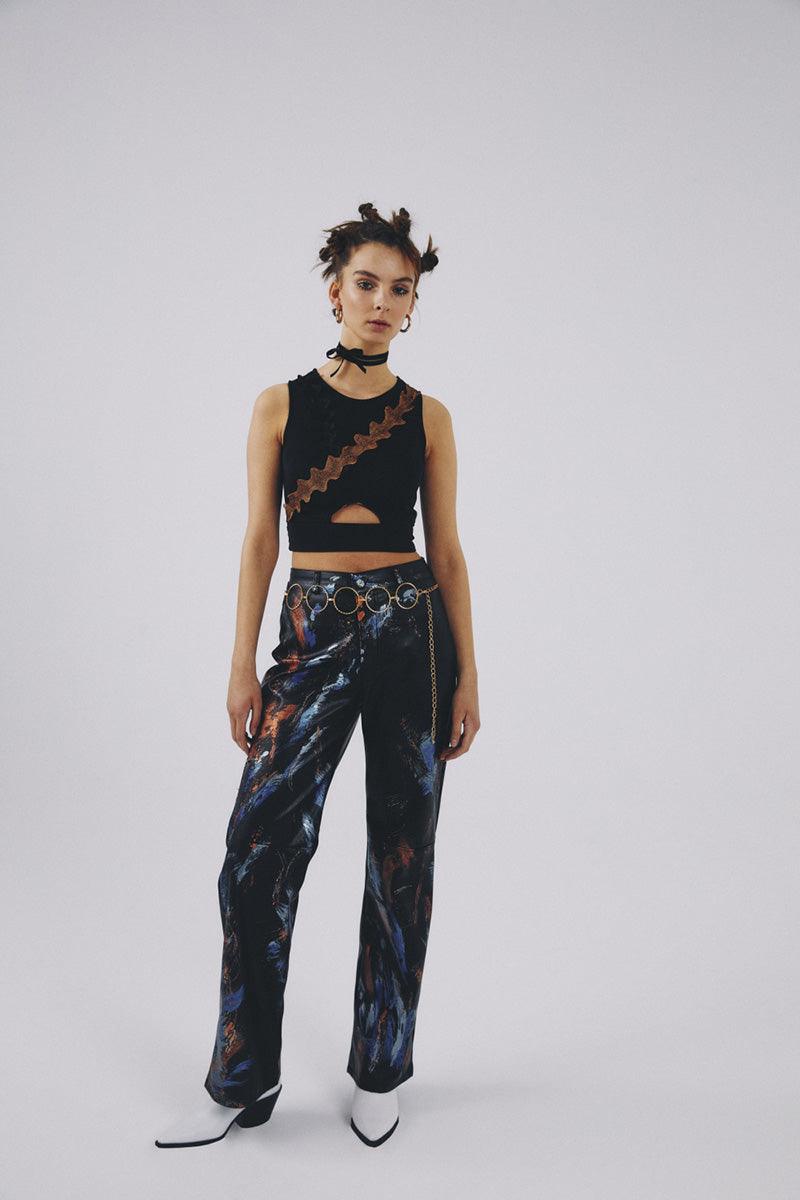 Eudoimonia-Daimon Halter Neck Crop-top-Top-3-fleurdirect.live