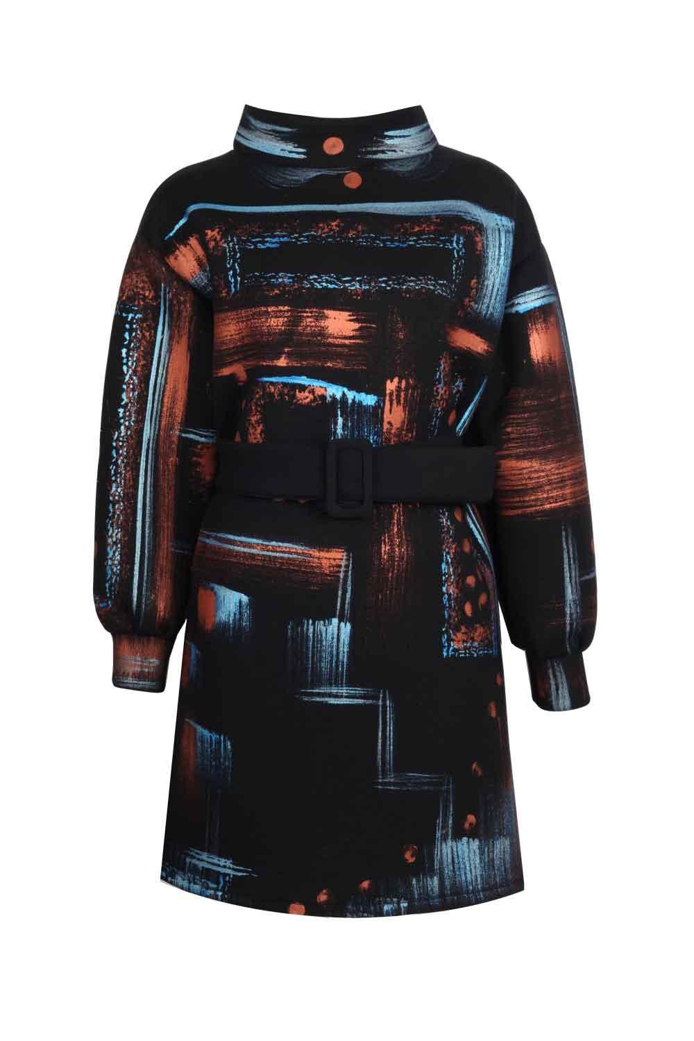Eudoimonia-Hawas Sporty Patterned Dress-Elbise-2-fleurdirect.live