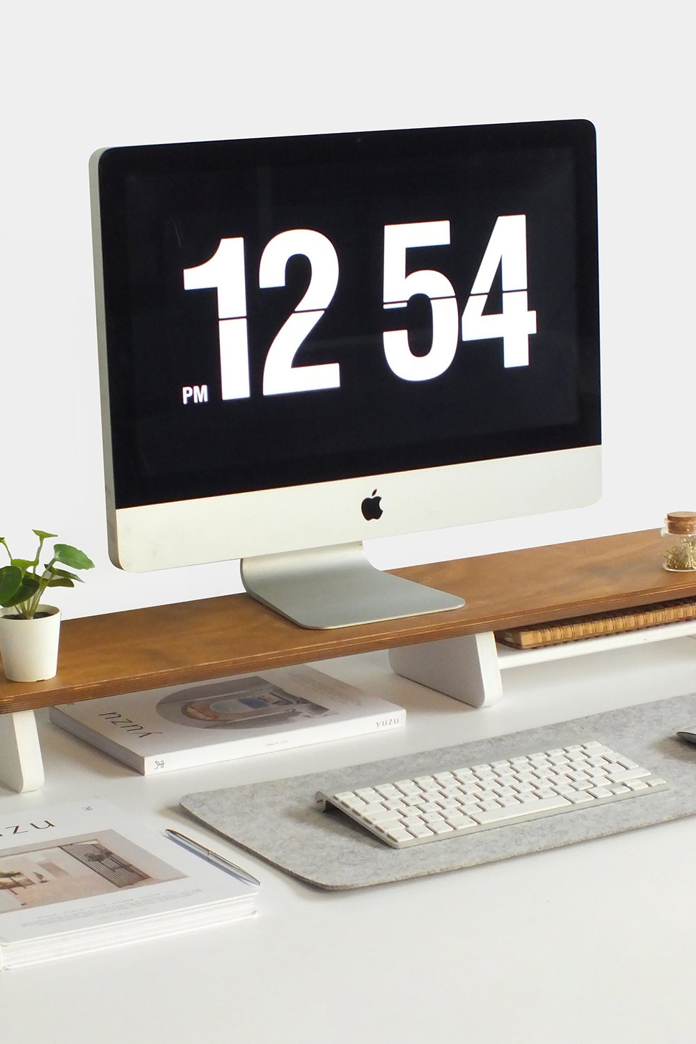 Fagus Wood-Büyük Monitör Standı (meşe)-Biblo-7-fleurdirect.live