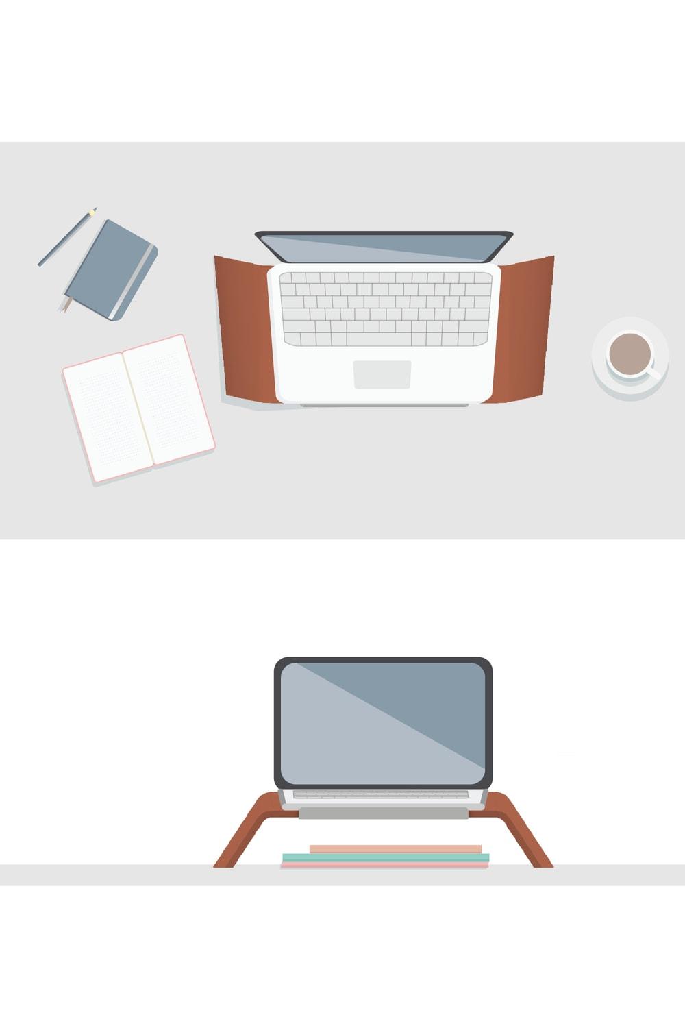 Fagus Wood-Dayanıklı Ahşap Notebook Yükseltici ve Tutucu Masa Üstü Laptop Standı (Kayın)-Laptop Standı-8-fleurdirect.live
