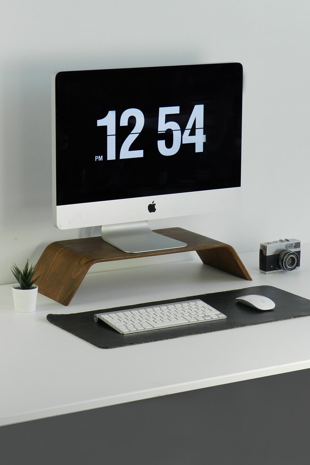 Fagus Wood-Doğal Ahşap Bilgisayar Monitörü Yükseltici Stant ve Ekran Yükseltici (Ceviz)-Biblo-5-fleurdirect.live