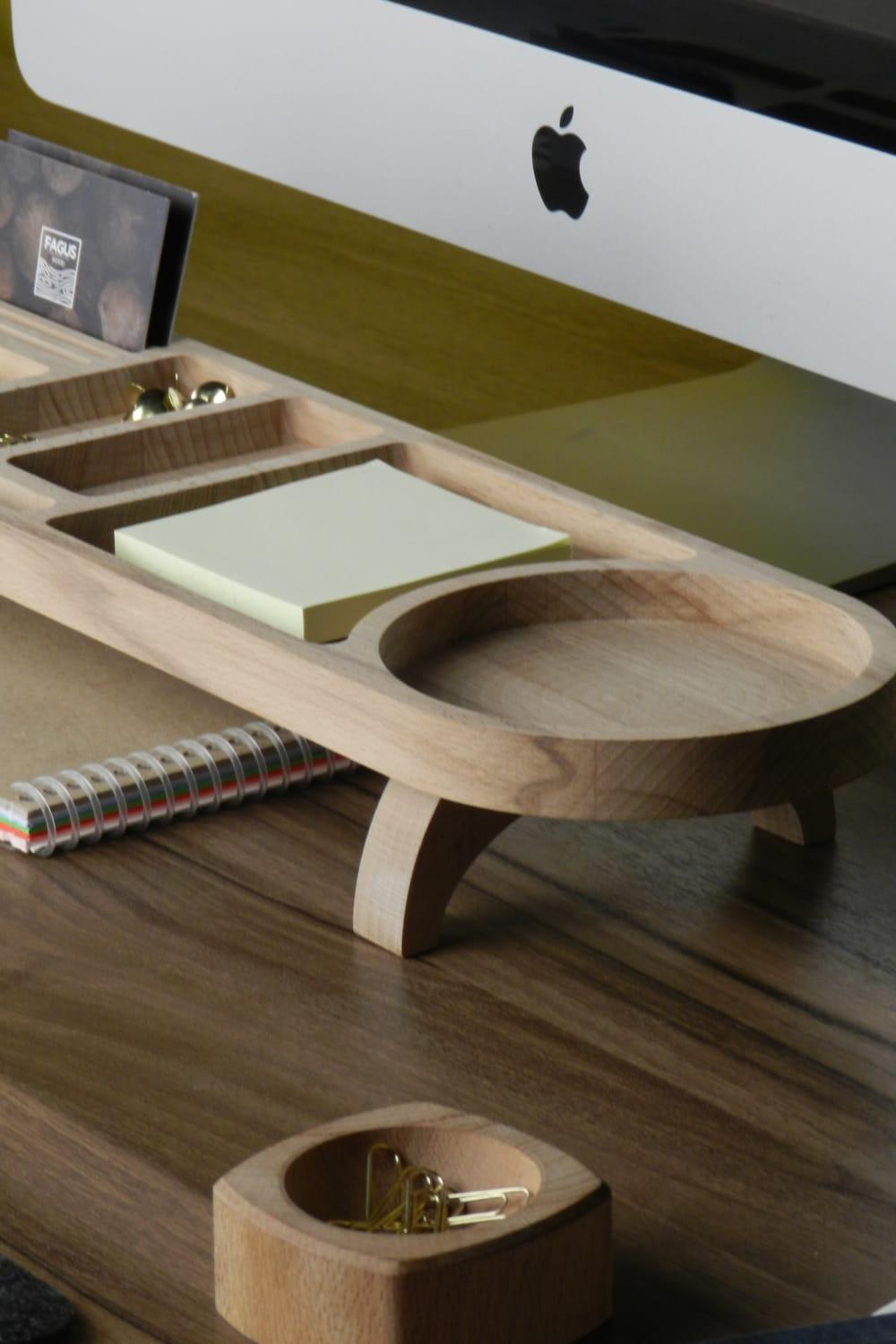 Fagus Wood-Drop Masa Düzenleyici-Masaüstü Organizer-3-fleurdirect.live