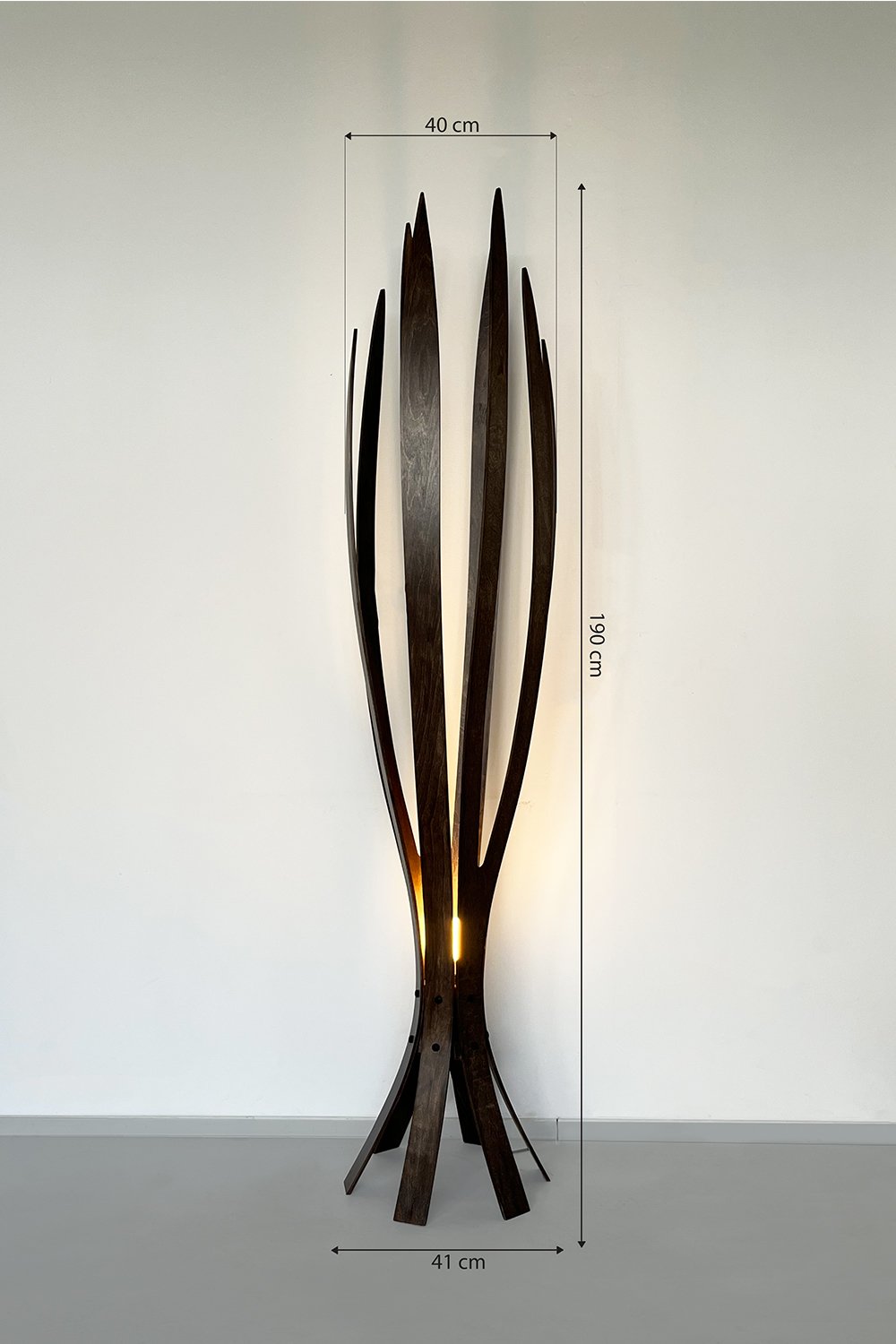 Fagus Wood-''hedra Lambader, İskandinav Tarzı Ahşap Lambader, Dekoratif Yer Lambası, Modern Salon Aydınlatma'' (cevi̇z)-Lambader-3-fleurdirect.live
