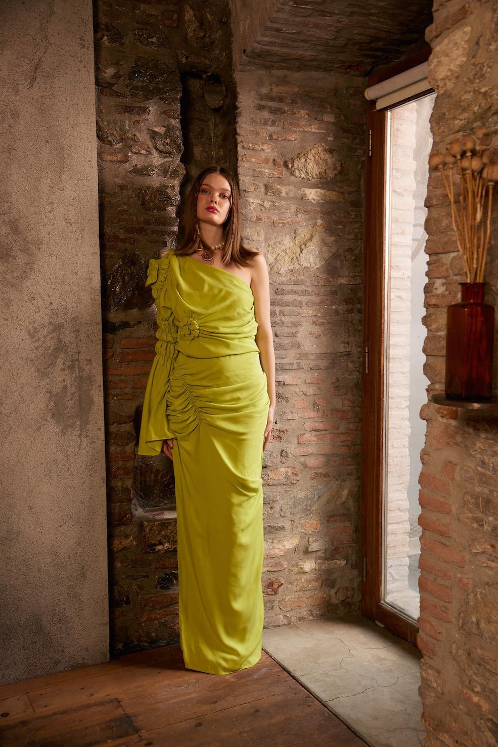 Fèe Muse-Hera In Olive Elbise-Elbise-7-fleurdirect.live