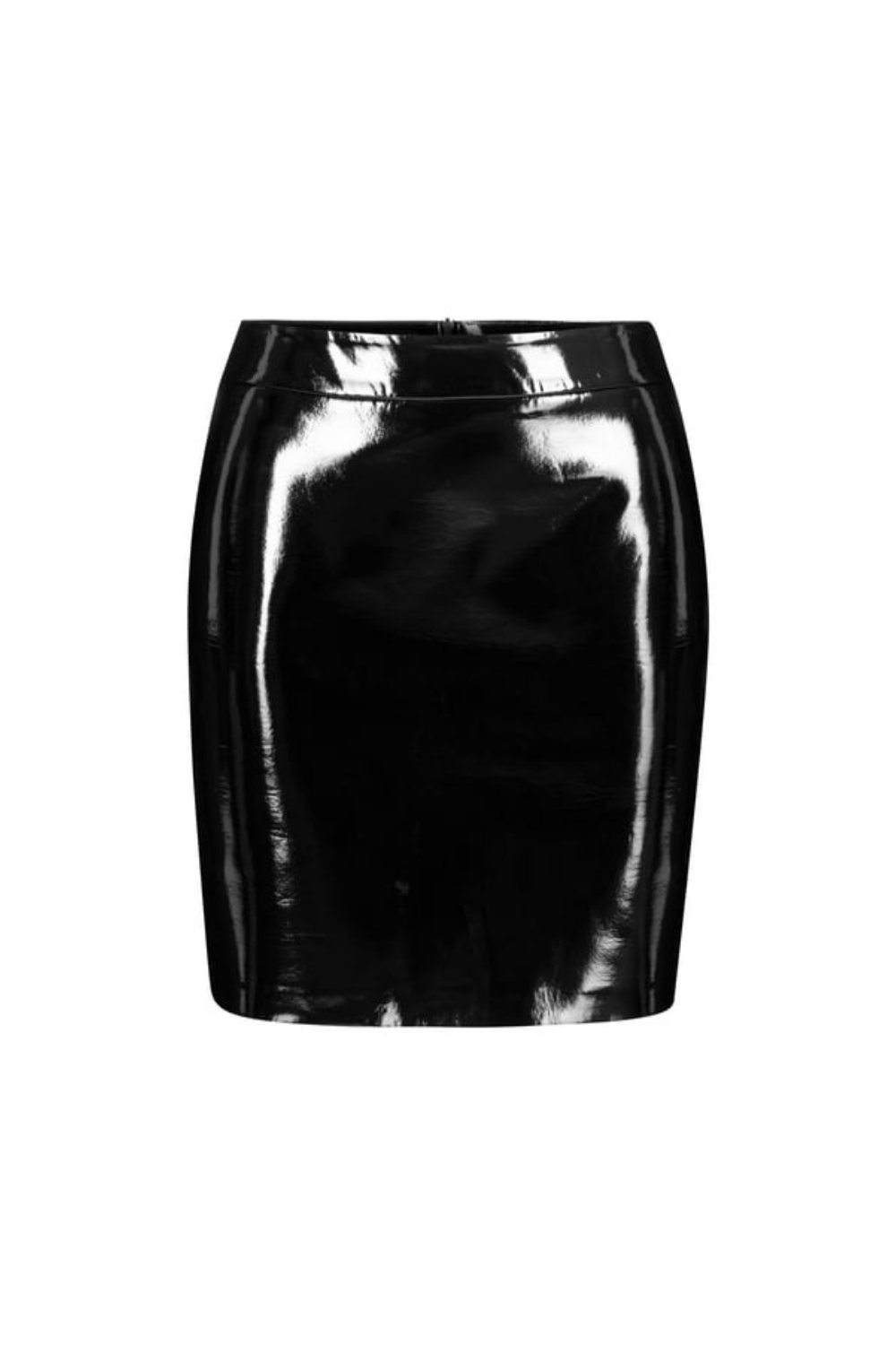 Feel The Lotus-Lucy Patent Leather Skirt-Etek-1-fleurdirect.live