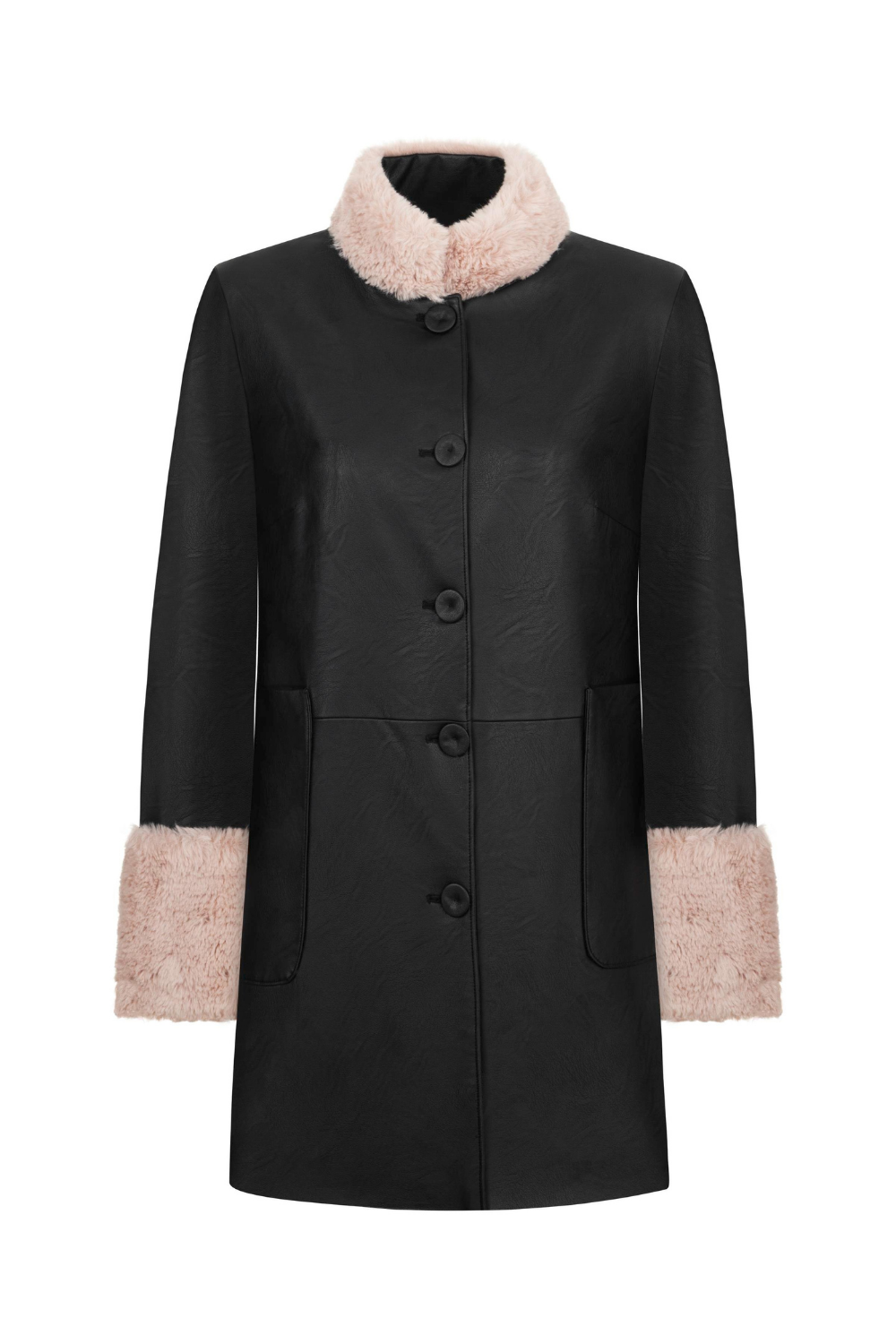 Feel The Lotus-Suki Leather Coat-Kaban-1-fleurdirect.live