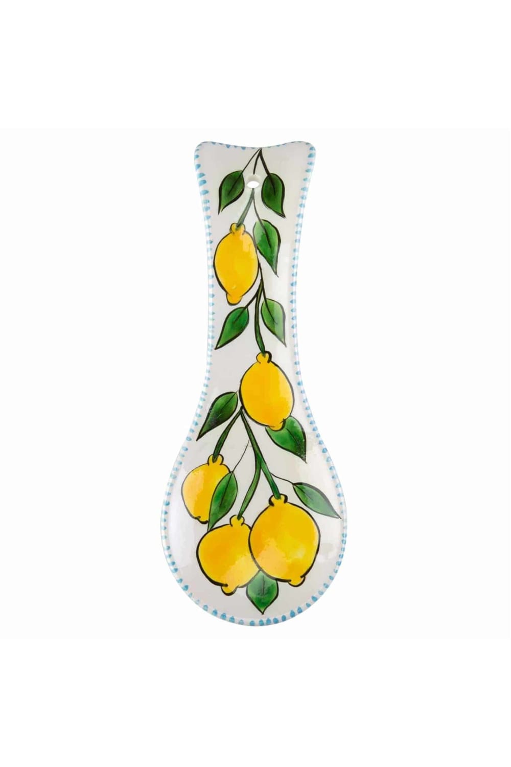 Feeling Good Inside-Amalfi Coast Collection Handmade Limon Desenli Beyaz Kaşıklık-Mutfak Aksesuarları-1-fleurdirect.live
