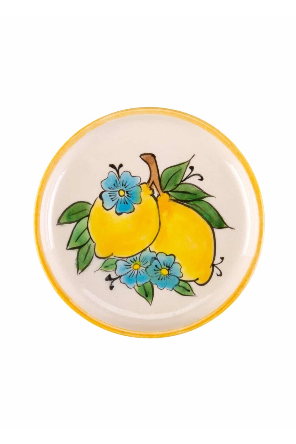 Feeling Good Inside-Amalfi Coast Collection Handmade Limon Desenli Seramik Mini Tabak-Tabak & Kase-1-fleurdirect.live