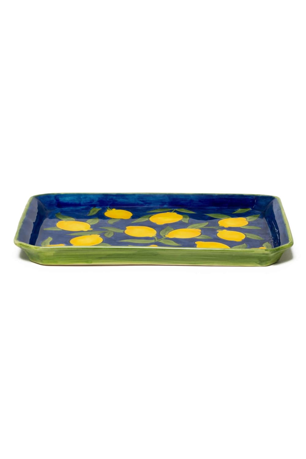 Feeling Good Inside-Amalfi Coast Handmade Seramik Kobalt Dikdörtgen Tepsi-Sunum Aksesuarları-2-fleurdirect.live