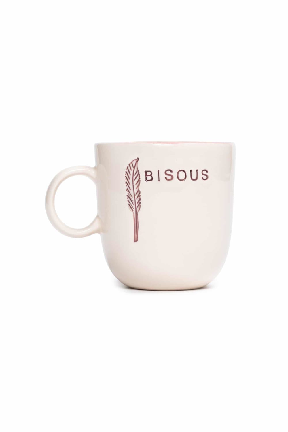 Feeling Good Inside-Bisous Kulplu Pembe Mug – L’amour Paris-Bardak-2-fleurdirect.live