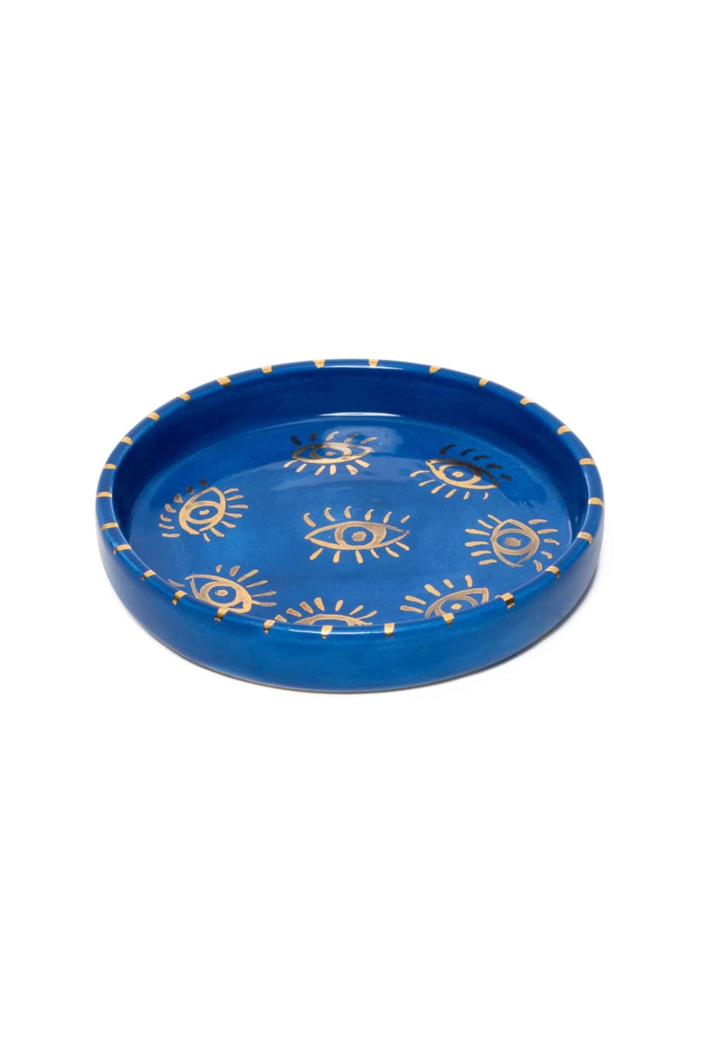 Feeling Good Inside-Gözlü Kobalt 24 Karat Gold Mini Plate-Tabak & Kase-1-fleurdirect.live