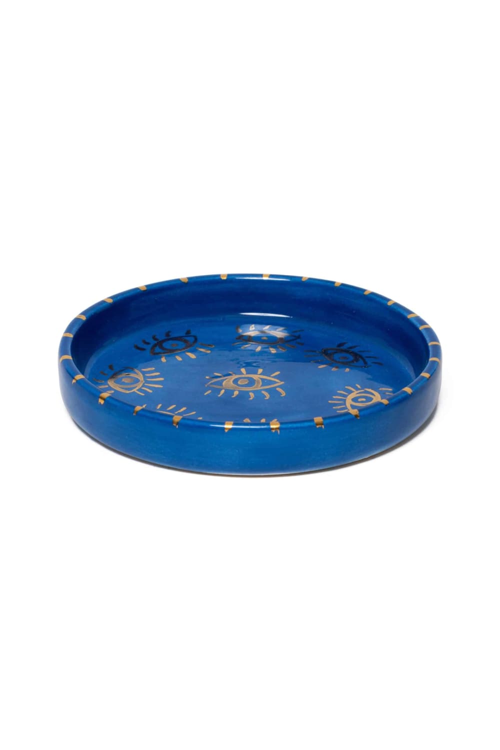 Feeling Good Inside-Gözlü Kobalt 24 Karat Gold Mini Plate-Tabak & Kase-2-fleurdirect.live
