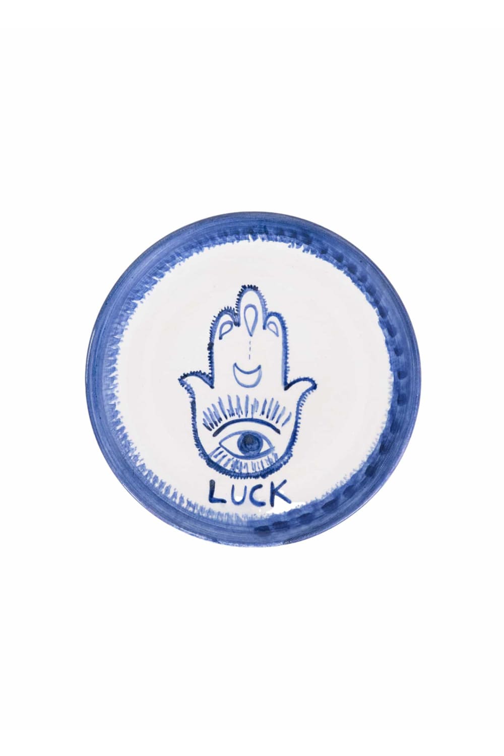 Feeling Good Inside-Inner Eye Collection Handmade Luck Yazılı Fatma Ana Eli Seramik Pasta Tabağı-Tabak & Kase-3-fleurdirect.live