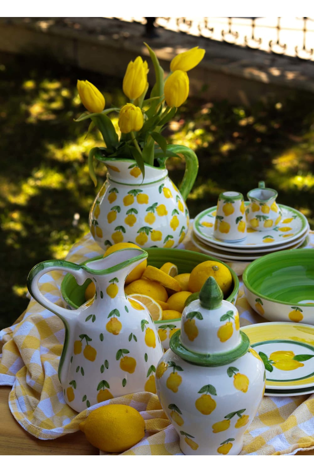 Feeling Good Inside-Lemon Splash Collection Handmade Ceramic Klasik Sürahi-Sürahi-4-fleurdirect.live