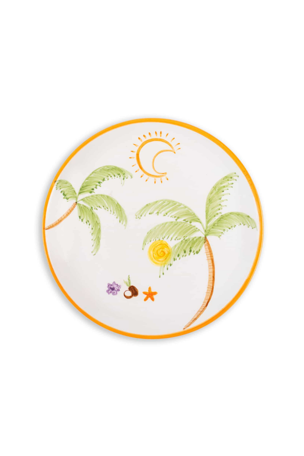 Feeling Good Inside-Palm Beach Seramik Turuncu Yemek Tabağı-Tabak & Kase-1-fleurdirect.live