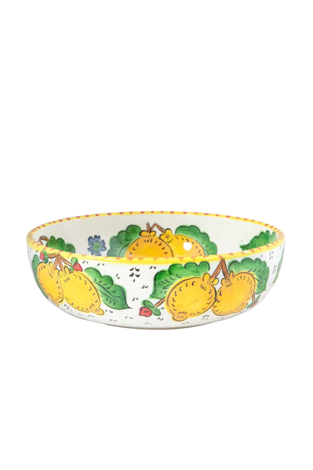Feeling Good Inside-Sicilian Lemon Collection Handmade Limon Desenli Seramik Salata Kasesi-Tabak & Kase-1-fleurdirect.live