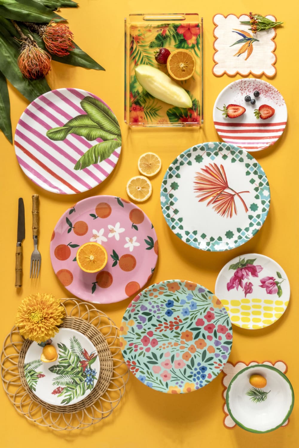 Fern&Co-Clementine Collection 4'lü Büyük Tabak-Tabak & Kase-2-fleurdirect.live